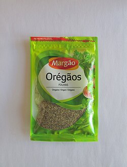 Gedroogde oregano in een zakje