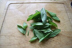 Close-up van verse salie