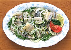 Poolse haringsalade met dille